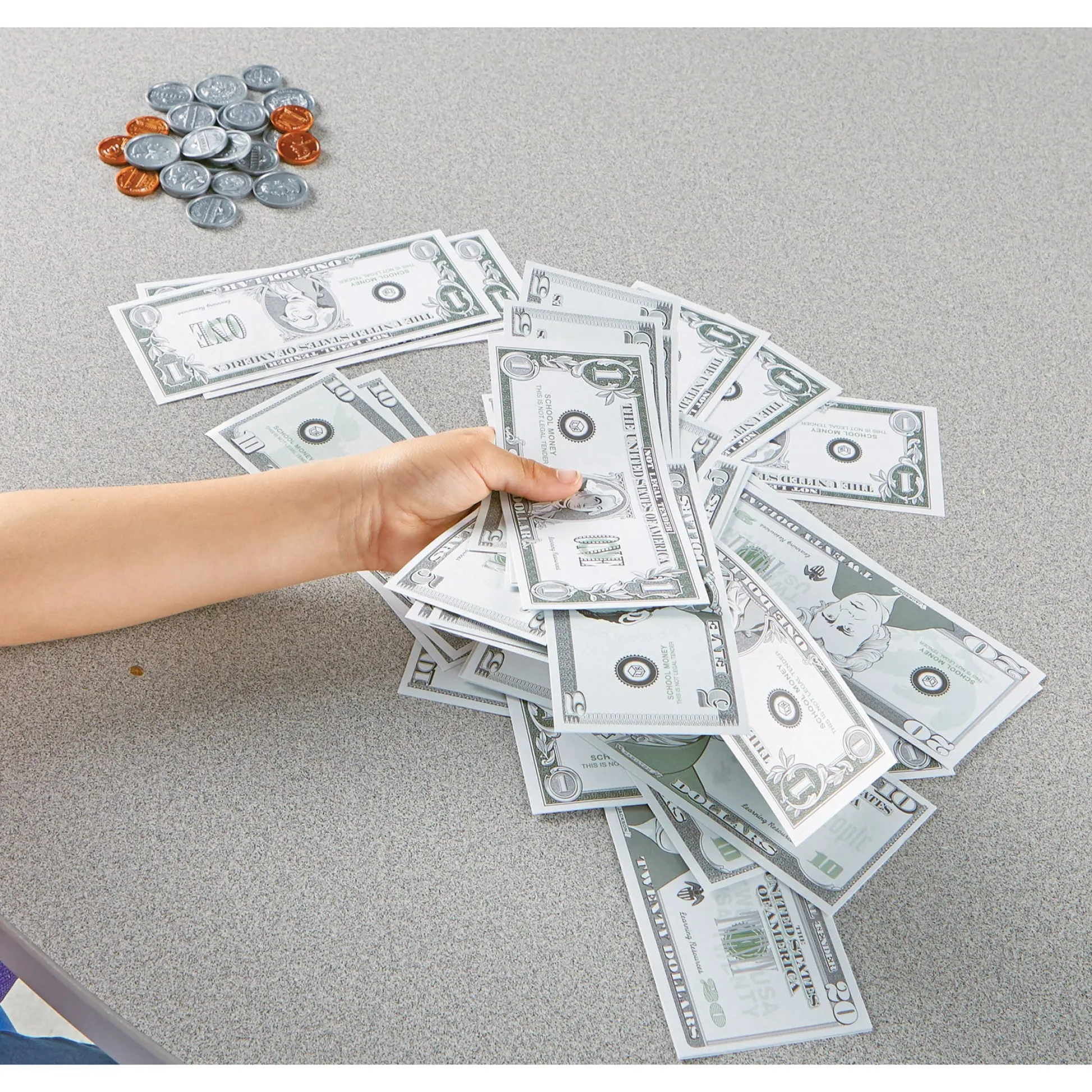 Educators Resource Learning Resources Pretend and Play Money - 300 Pieces of Play Bills and Coins* Kitchens & Play Food|Dress Up