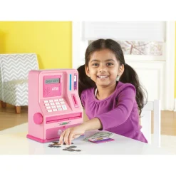 Educators Resource Learning Resources Pretend and Play Teaching ATM Bank, Flamingo Pink* Preschool Education Toys & Activities