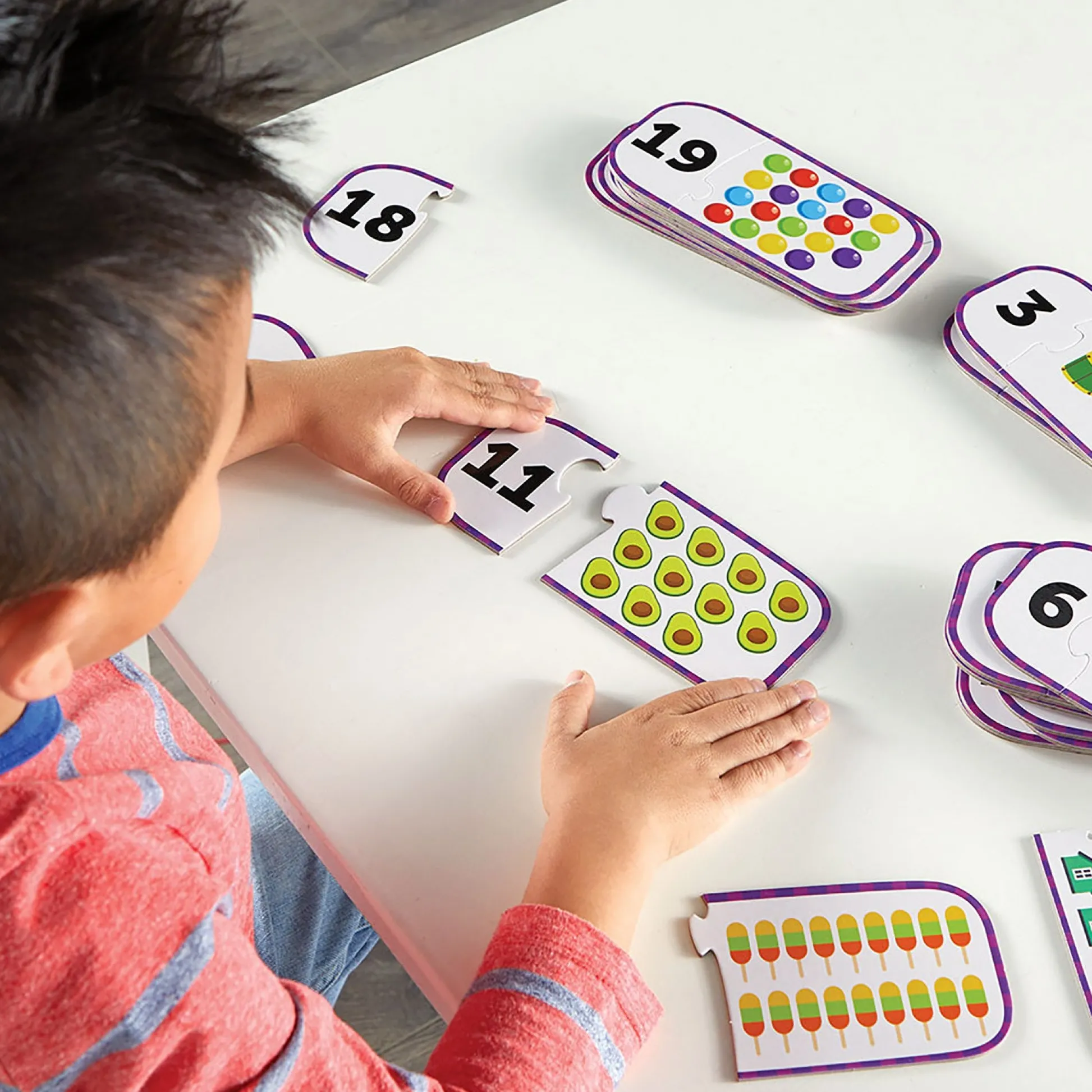 Educators Resource Learning Resources Puzzle Cards - Educational Set for Kids - 71 Pieces* Puzzles