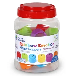 Educators Resource Learning Resources Rainbow Emotions Fidget Poppers - SEL Classroom Set* Social & Emotional Skills|Preschool Education Toys & Activities