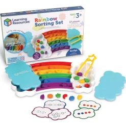 Educators Resource Learning Resources Rainbow Sorting Trays - Colorful Educational Toy for Early Math Skills* Preschool Education Toys & Activities