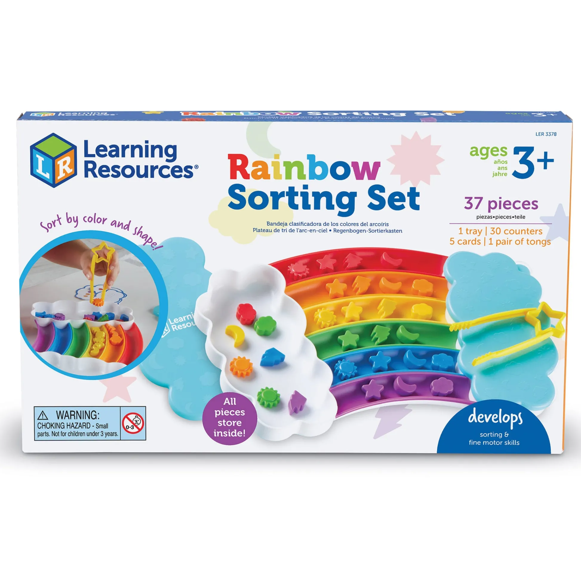 Educators Resource Learning Resources Rainbow Sorting Trays - Colorful Educational Toy for Early Math Skills* Preschool Education Toys & Activities