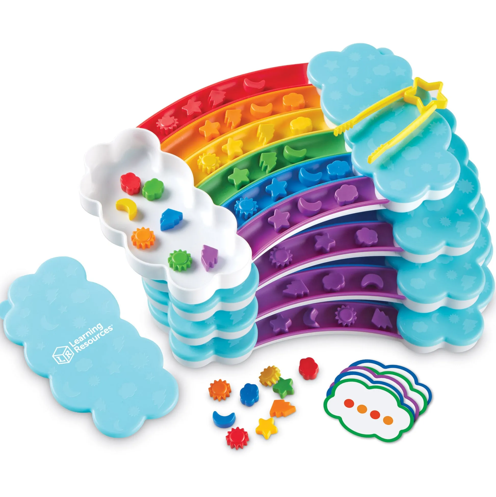 Educators Resource Learning Resources Rainbow Sorting Trays - Educational Classroom Set* Preschool Education Toys & Activities