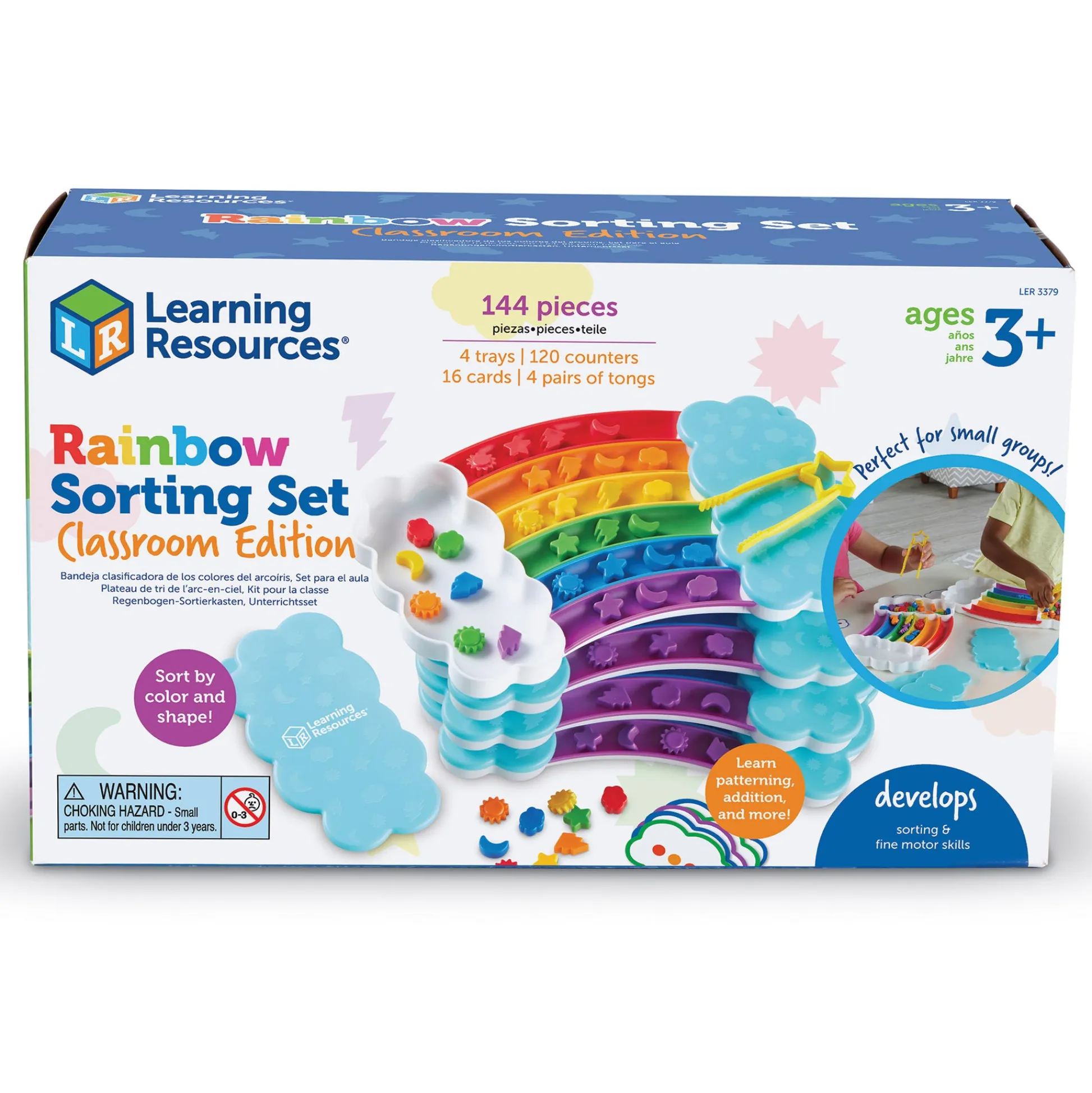Educators Resource Learning Resources Rainbow Sorting Trays - Educational Classroom Set* Preschool Education Toys & Activities