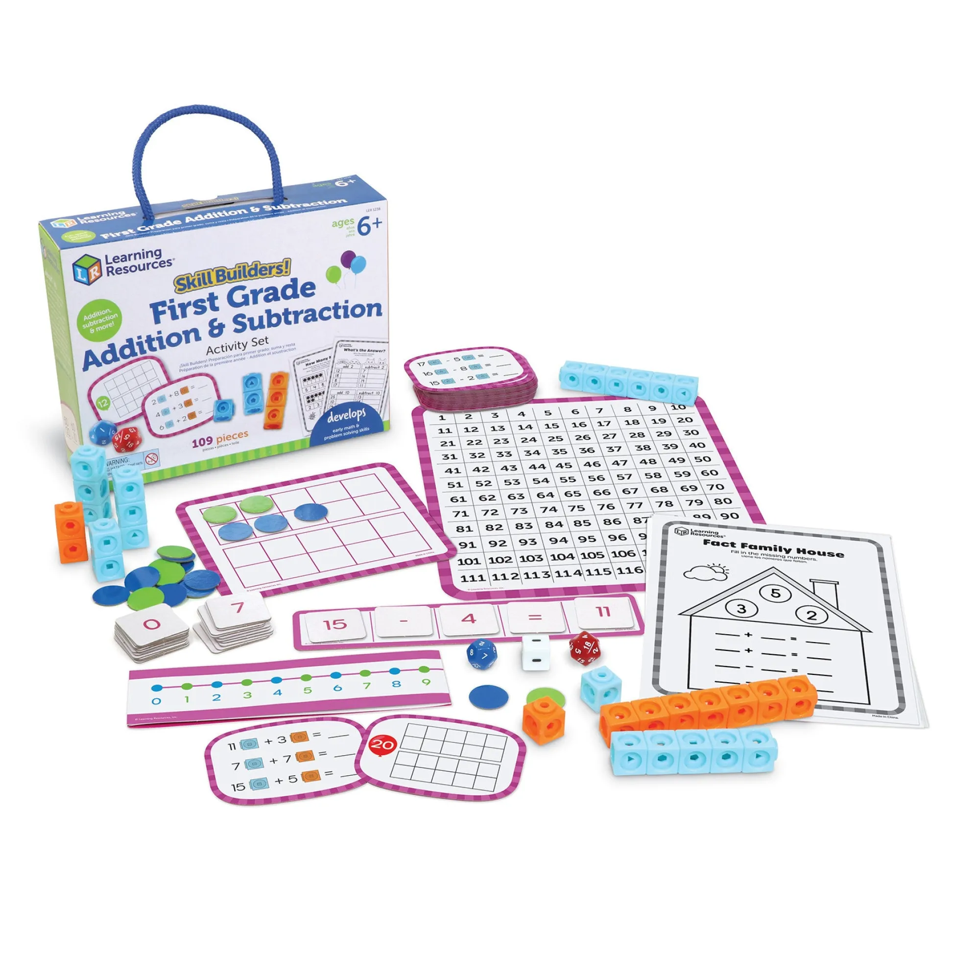Educators Resource Learning Resources Skill Builders! 1st Grade Math Wizardry - Addition & Subtraction Kit* Math Toys|Math, Counting & Time