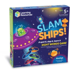 Educators Resource Learning Resources Slam Ships! Sight Words Game - UFO-Themed Educational Toy* Preschool Education Toys & Activities