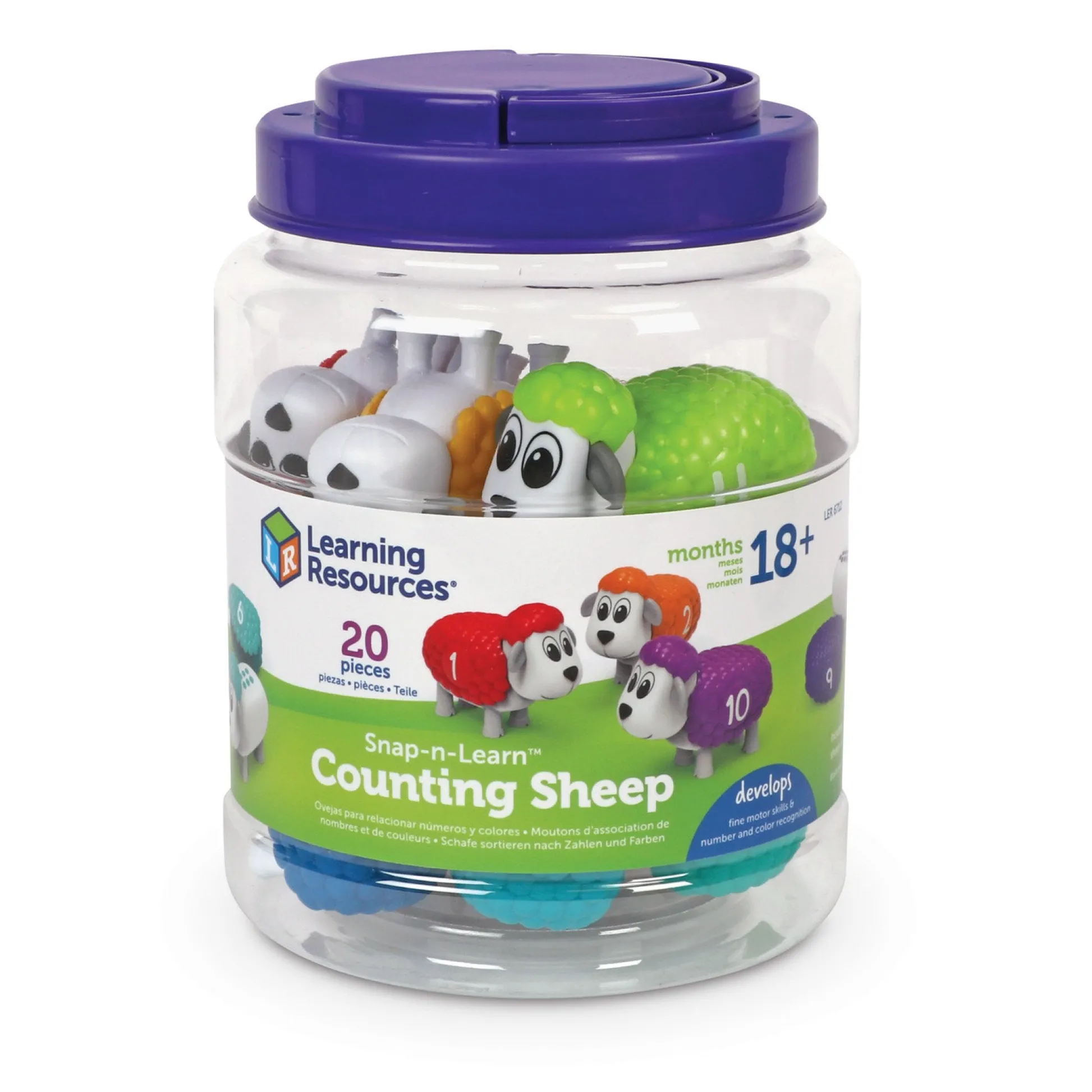Educators Resource Learning Resources Snap-n-Learn Counting Sheep - Colorful Number Matching Game* Preschool Education Toys & Activities