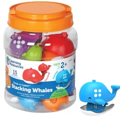 Educators Resource Learning Resources Snap-n-Learn Stacking Whales - Colorful Educational Counting Toy* Preschool Education Toys & Activities