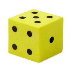 Educators Resource Learning Resources Soft Foam Dot Dice Set - 200 Count - Yellow* Dice, Roll & Write Games