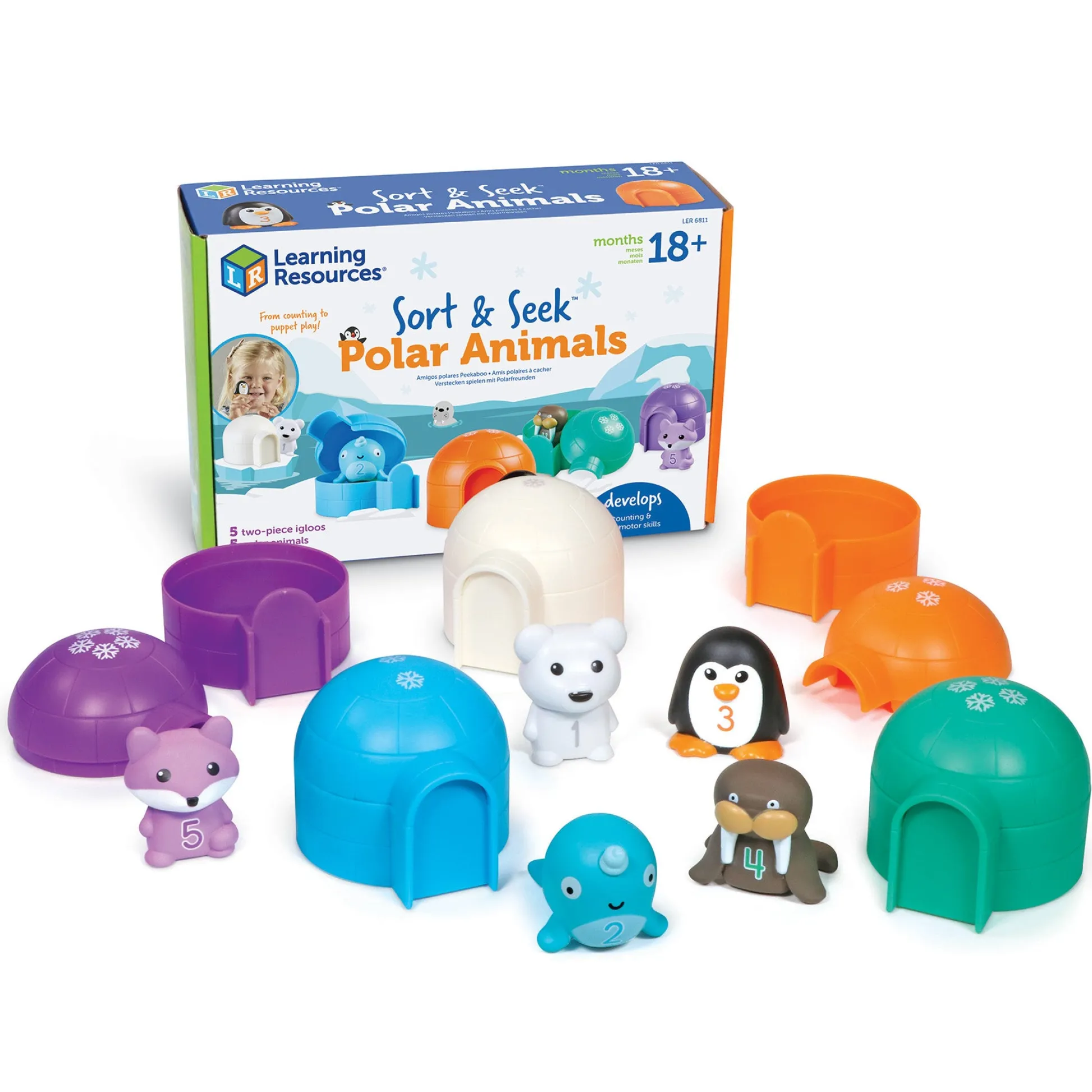 Educators Resource Learning Resources Sort & Seek Polar Animals - Interactive Educational Toy* Preschool Education Toys & Activities