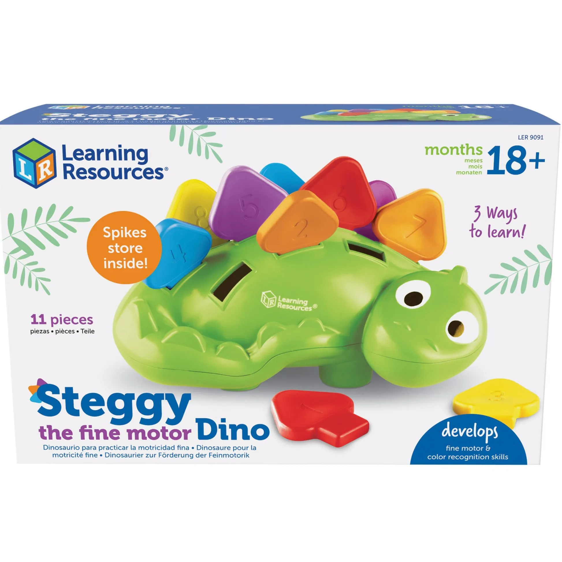 Educators Resource Learning Resources Steggy the Fine Motor Dino - Color and Number Skills* Preschool Education Toys & Activities