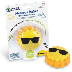 Educators Resource Learning Resources Sun-Shaped Recordable Message Button - Pack of 3* Preschool Education Toys & Activities|Social & Emotional Skills
