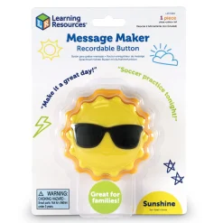 Educators Resource Learning Resources Sun-Shaped Recordable Message Button - Pack of 3* Preschool Education Toys & Activities|Social & Emotional Skills