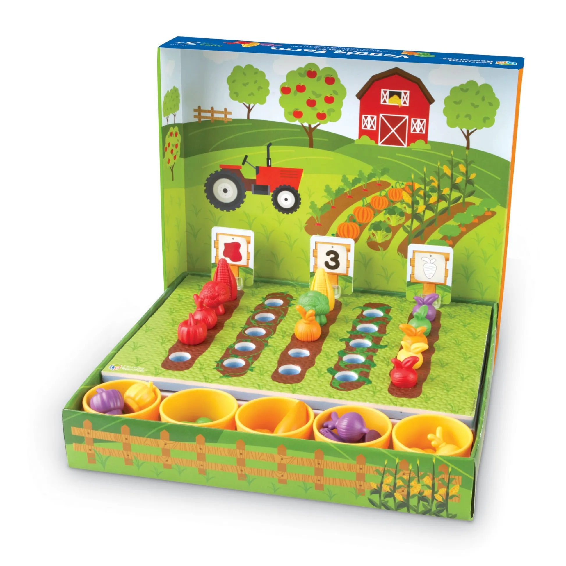 Educators Resource Learning Resources Veggie Farm Sorting Set - Educational Color & Counting Skills Game* Preschool Education Toys & Activities