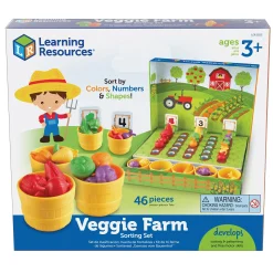 Educators Resource Learning Resources Veggie Farm Sorting Set - Educational Color & Counting Skills Game* Preschool Education Toys & Activities