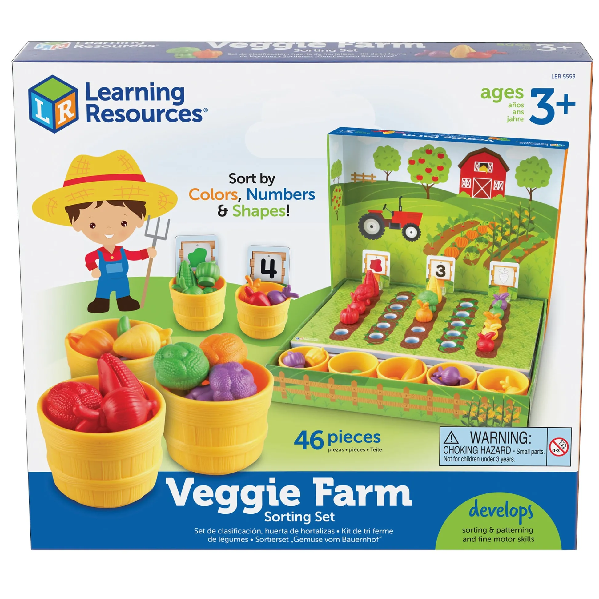 Educators Resource Learning Resources Veggie Farm Sorting Set - Educational Color & Counting Skills Game* Preschool Education Toys & Activities
