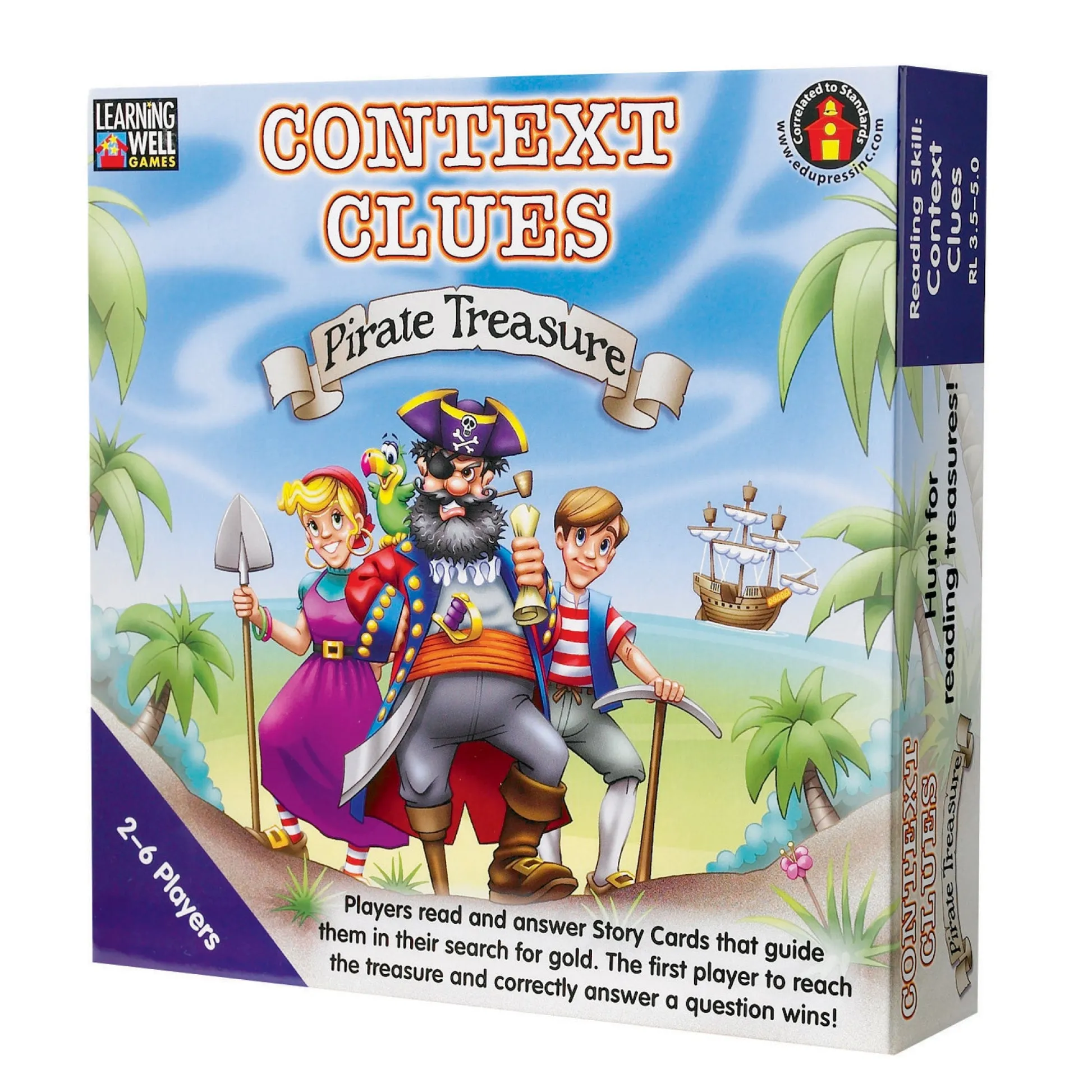 Educators Resource Learning Well Games - Context Clues Pirate Treasure Game - Blue Level* Role-Playing Games|Board Games