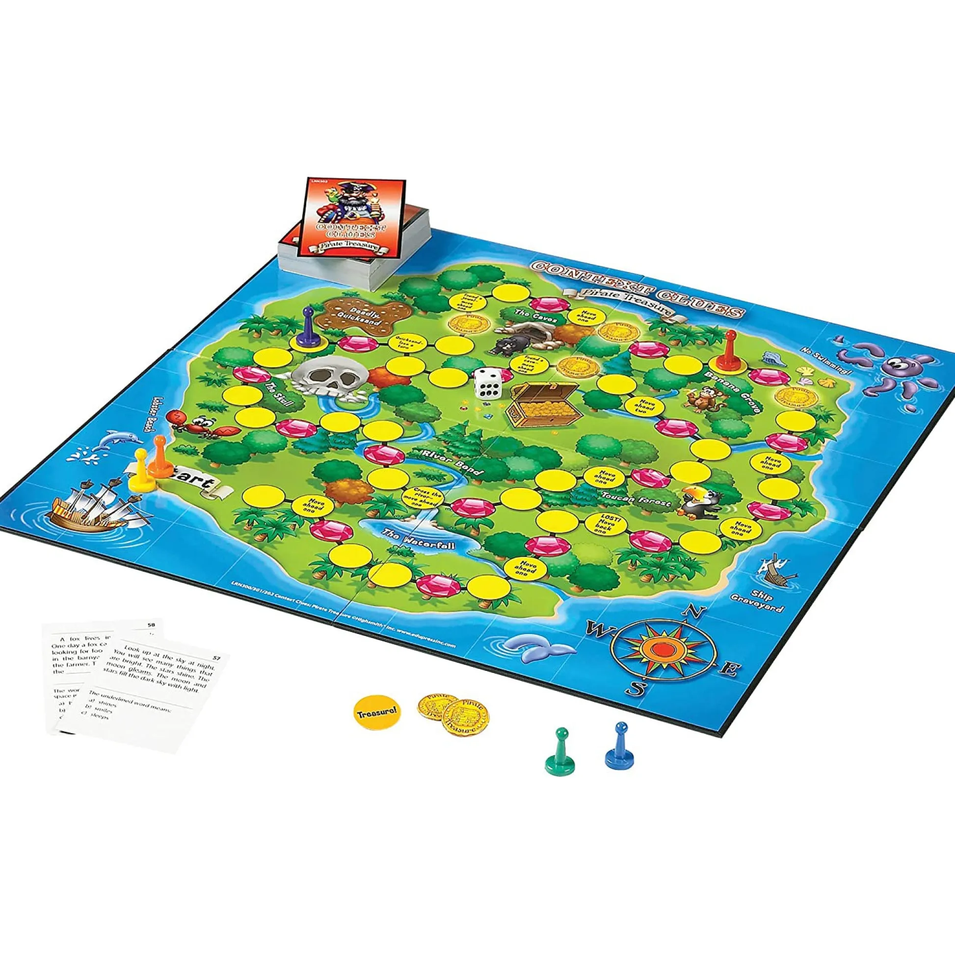 Educators Resource Learning Well Games Context Clues Pirate Treasure Game - Red Level 2.0-3.5* Role-Playing Games|Board Games