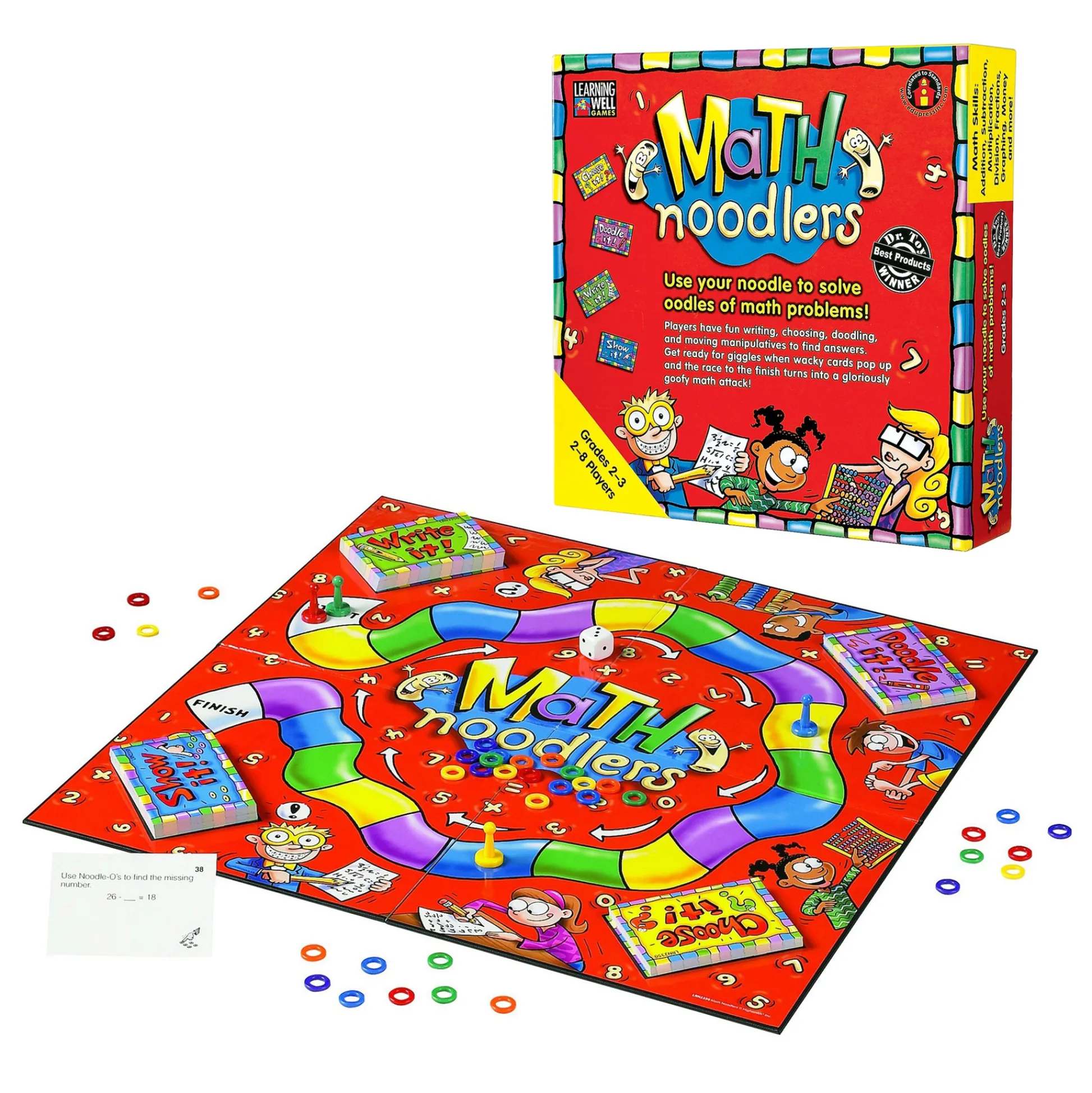 Educators Resource Learning Well Games Math Noodlers Game - Fun Math Challenges - Grades 2-3* Math Toys|Math, Counting & Time