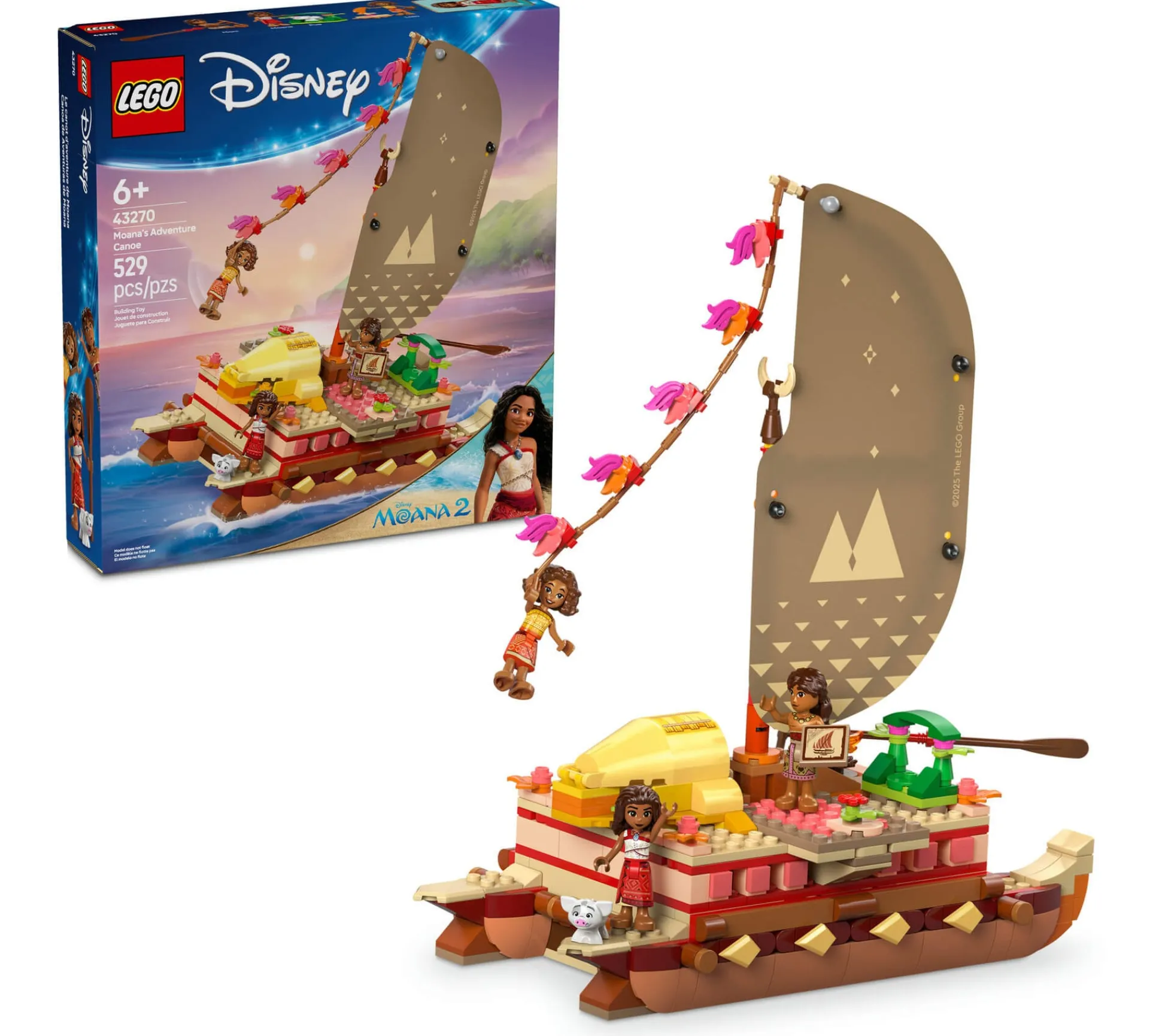 ToyHouse LEGO | Disney Moana’s Adventure Canoe Fantasy Toy Model Kit - 529 Pieces* Lego Disney|Lego Shop