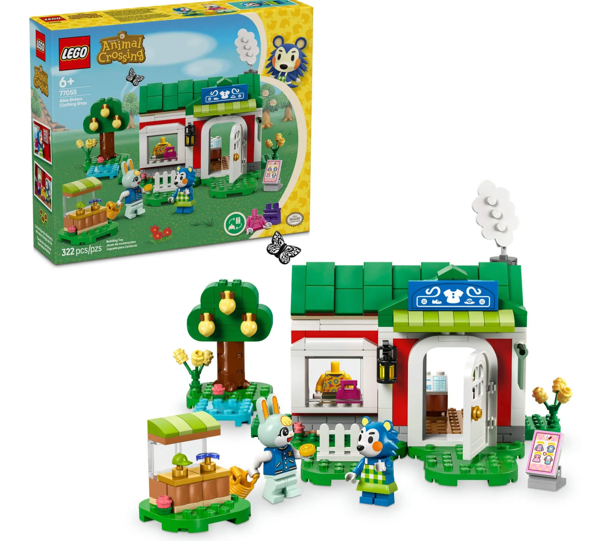 ToyHouse LEGO Animal Crossing Able Sisters 322-Piece Clothing Shop Building Kit* Lego Super Mario|Lego Shop