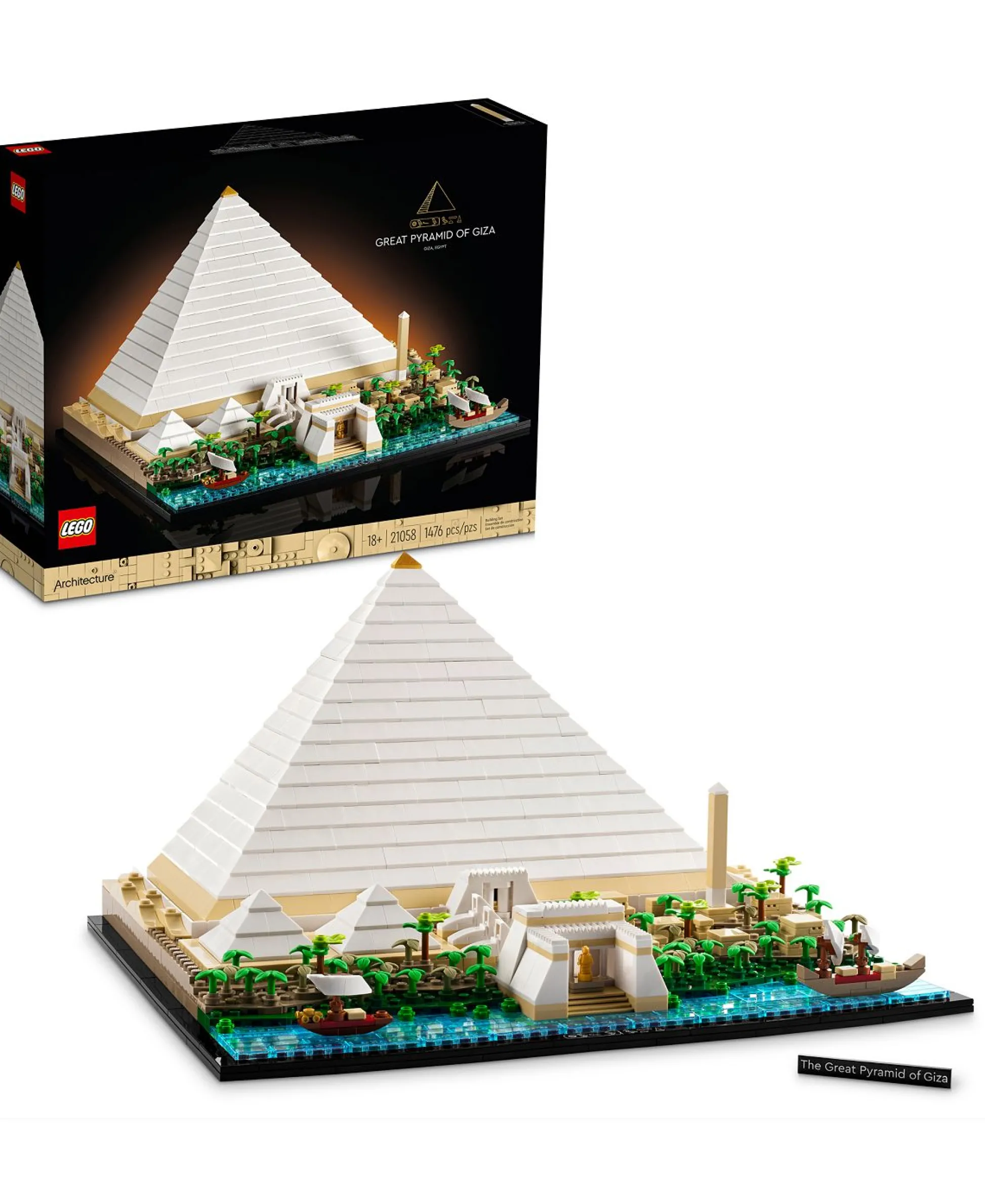 ToyHouse LEGO Architecture Great Pyramid of Giza Model Kit - 1476 Pieces* Lego Architecture|Lego Shop