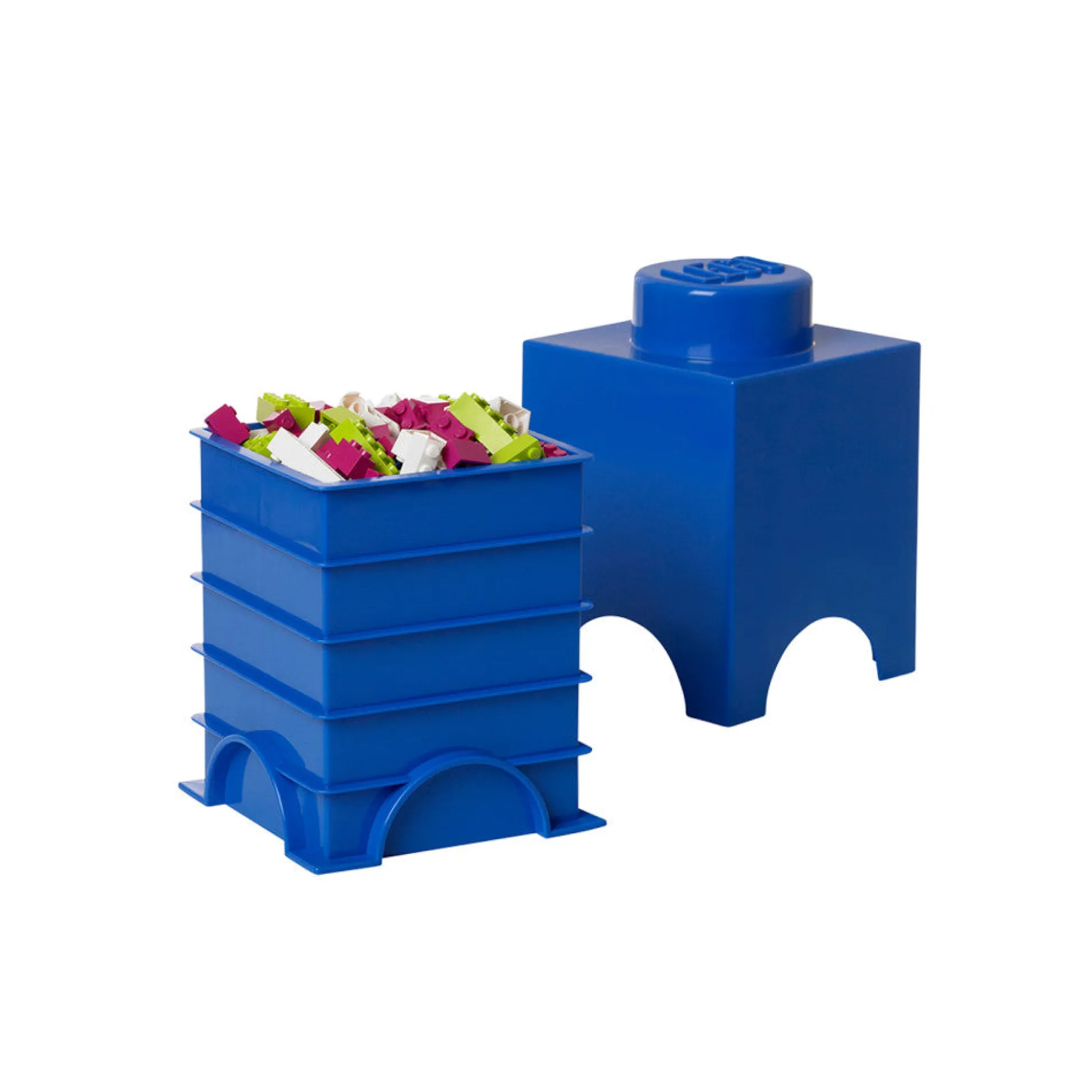 Flat River Group LEGO Bright Blue Storage Brick 1 - Stackable Organizer* Tables, Storage & Accessories|Lego Shop