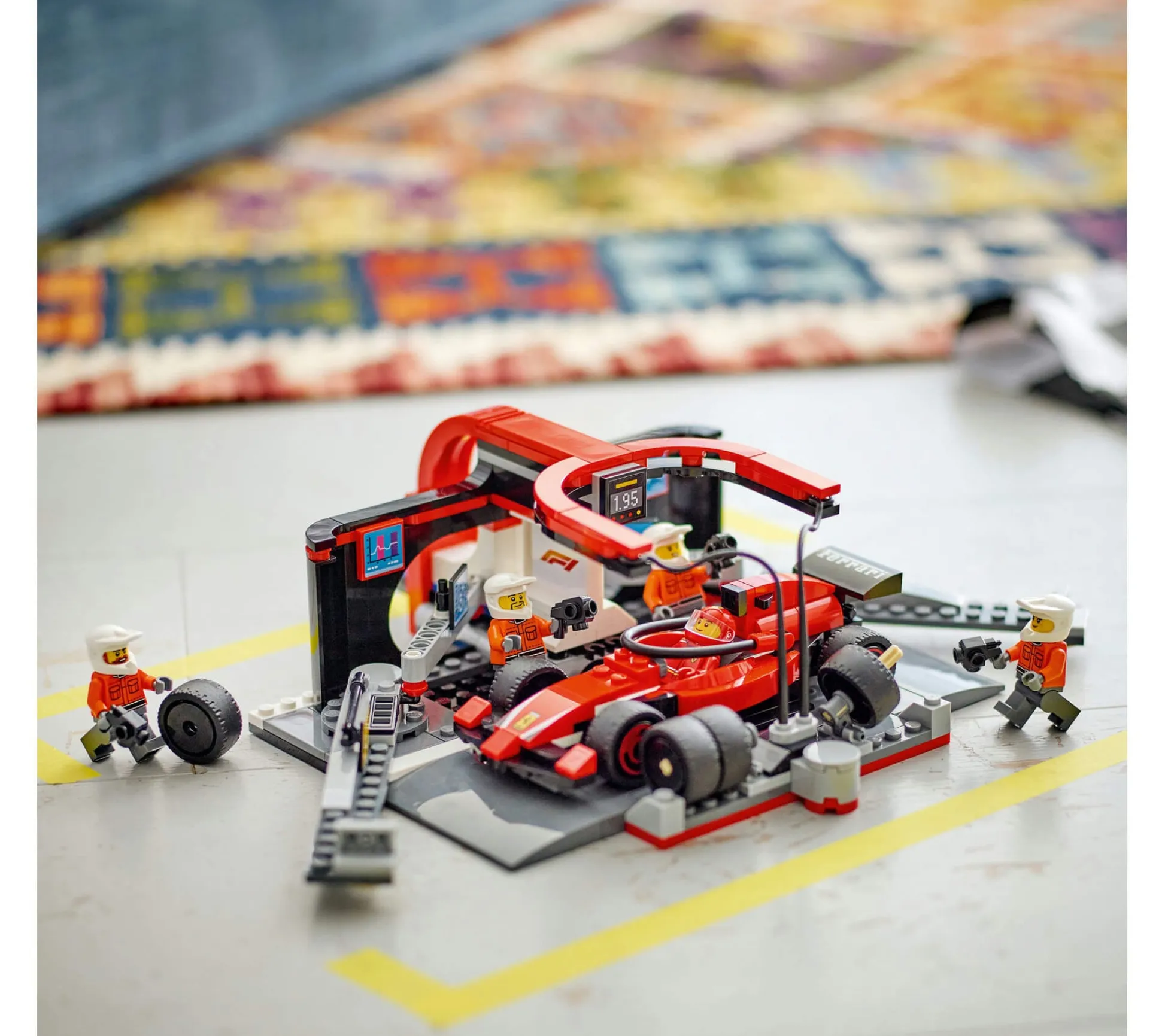 ToyHouse LEGO City F1 Pit Stop & Crew with Ferrari Racing Car Toy - 322 Pieces* Lego Speed Champions|Lego Shop