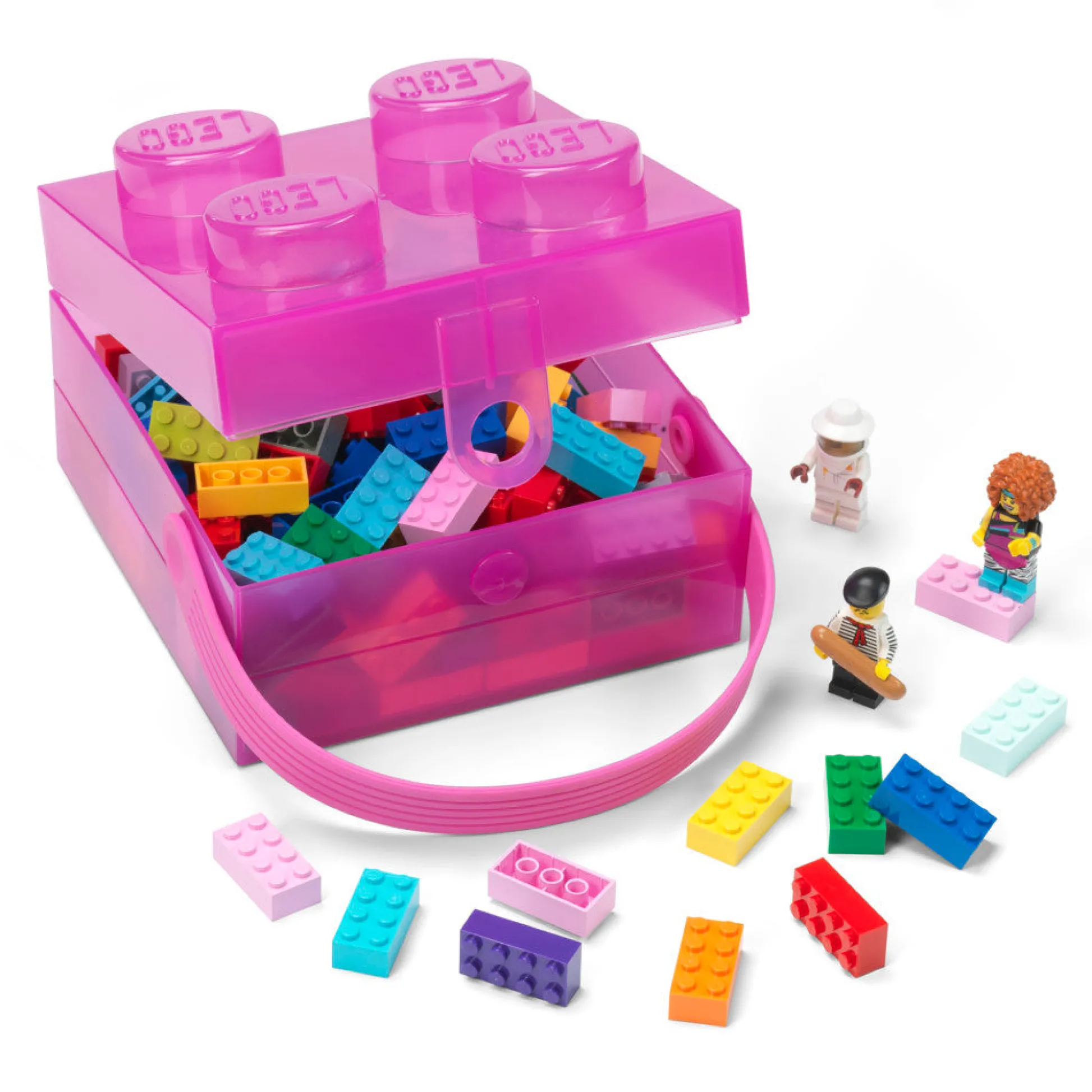 Flat River Group LEGO Classic Square Brick Storage Box with Handle - Translucent Violet* Tables, Storage & Accessories|Lego Shop
