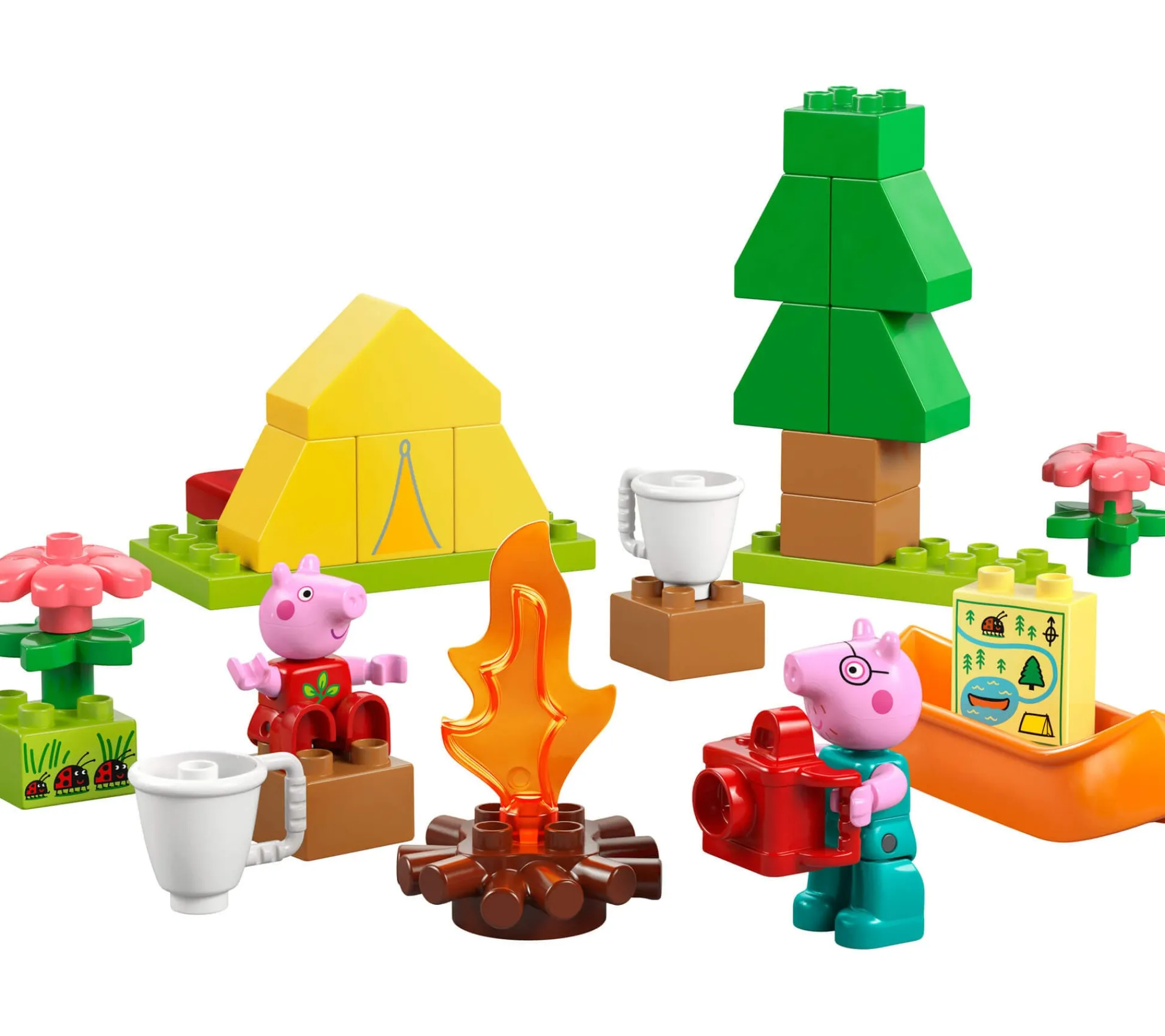 ToyHouse LEGO DUPLO Peppa Pig 32-Piece Camping Trip Playset with Canoe* Preschool Pals|Lego Duplo