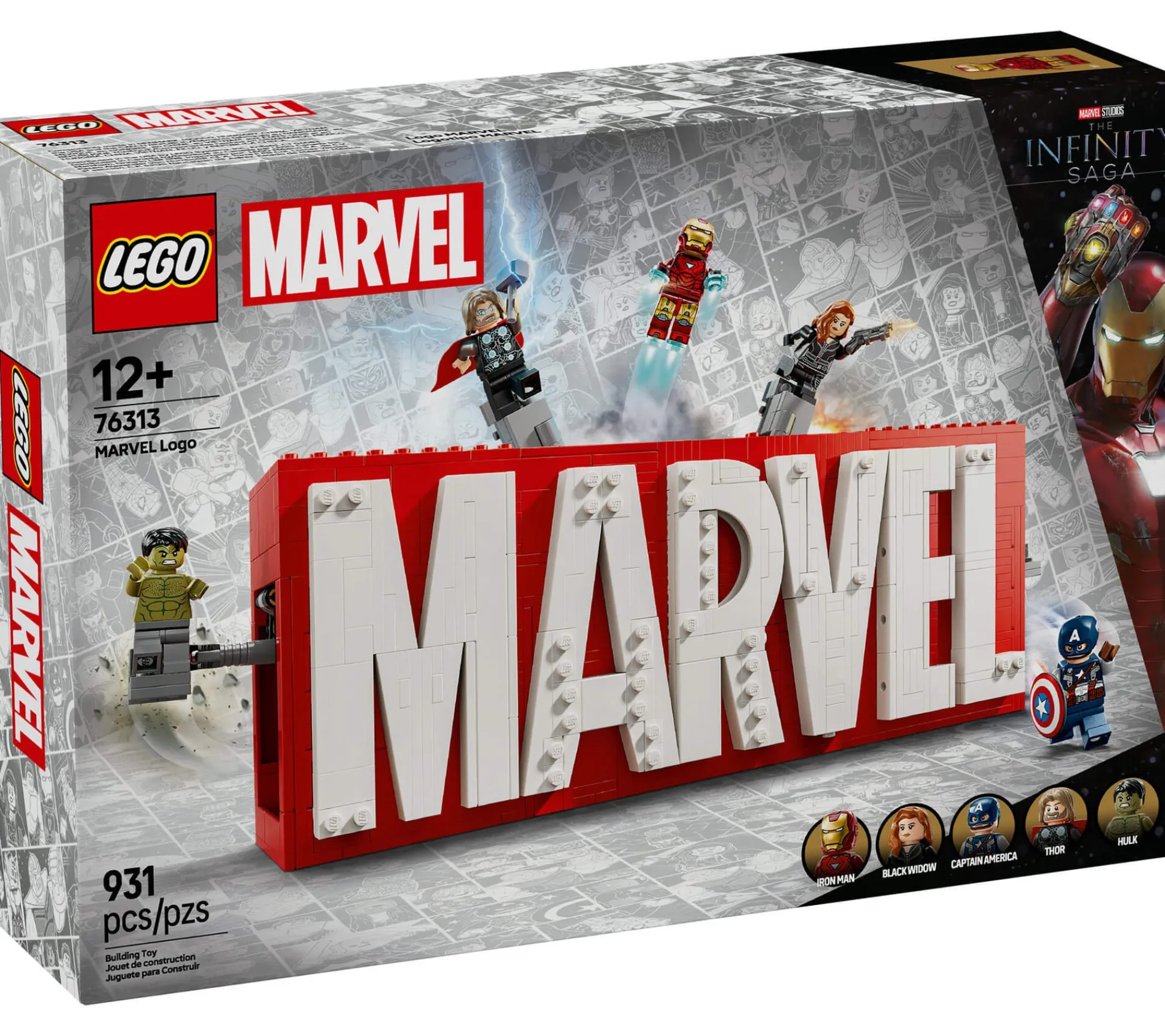 ToyHouse LEGO Marvel Avengers Logo & Minifigures Display Set 76313* Lego Marvel|Lego Shop