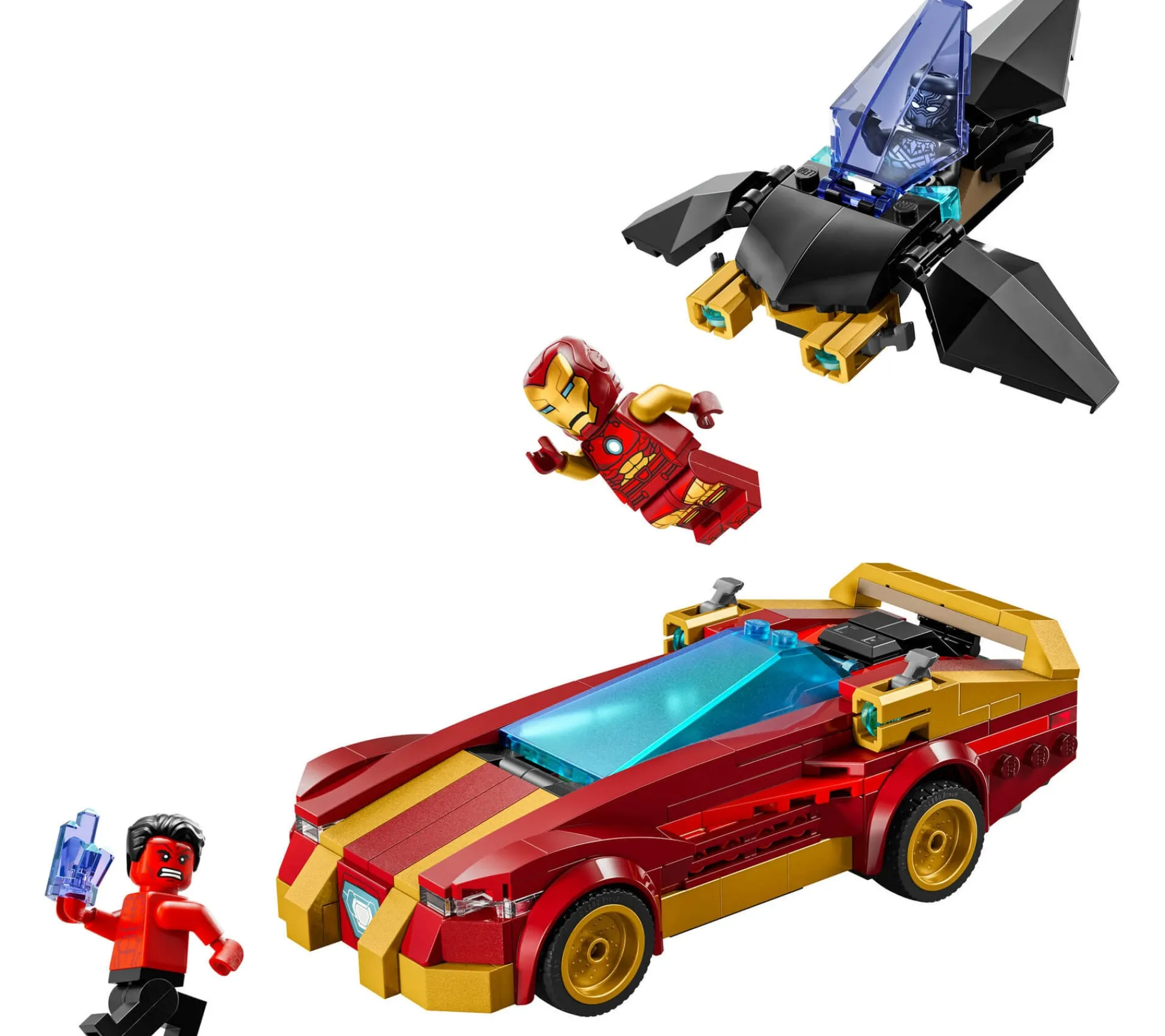 ToyHouse LEGO Marvel Super Heroes Iron Man Car & Black Panther vs. Red Hulk Playset 295 Pieces* Lego Marvel|Lego Shop