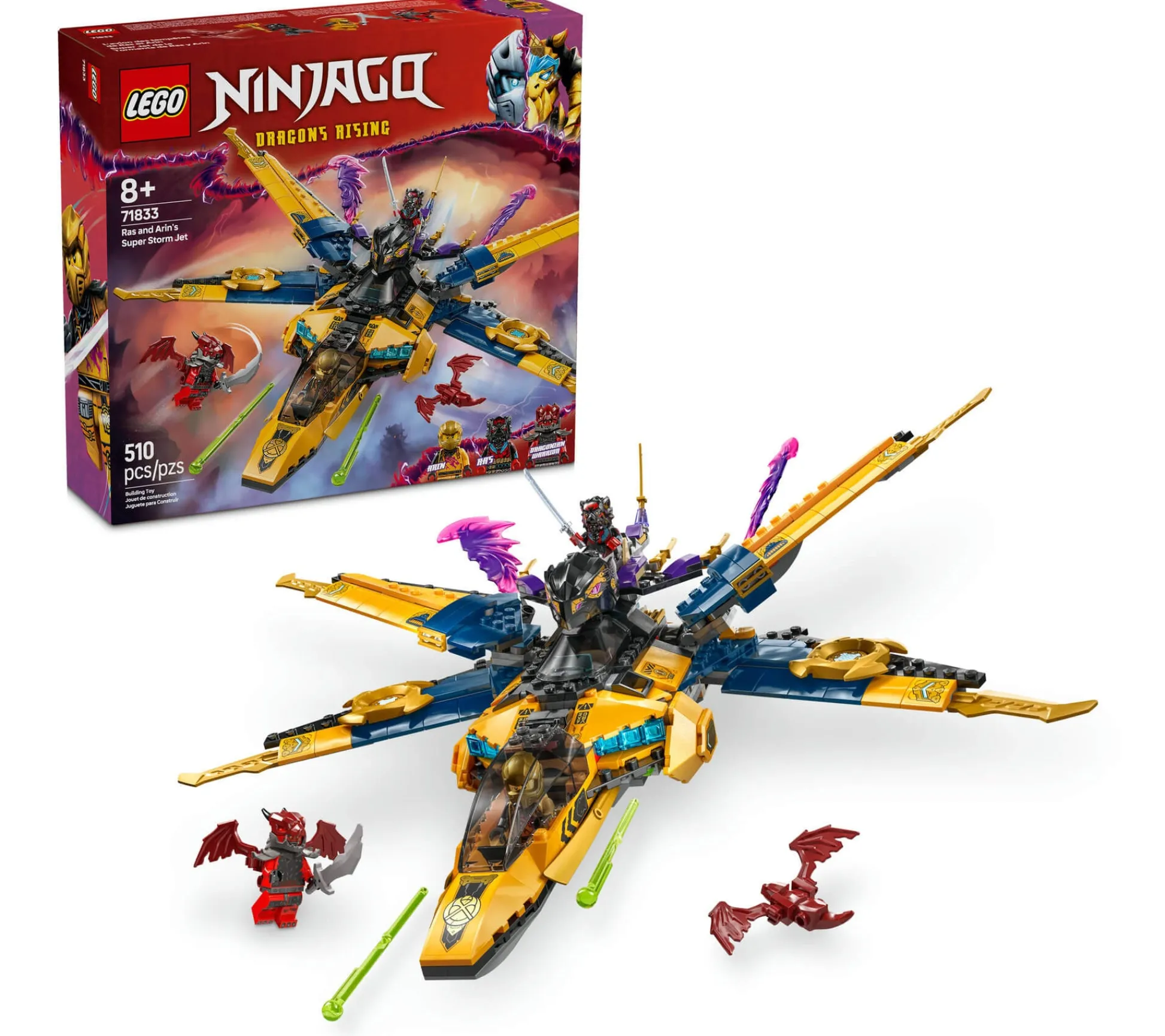 ToyHouse LEGO NINJAGO Ras and Arin’s Super Storm Jet Toy 71833 - 510 Pieces* Lego Ninjago|Lego Shop