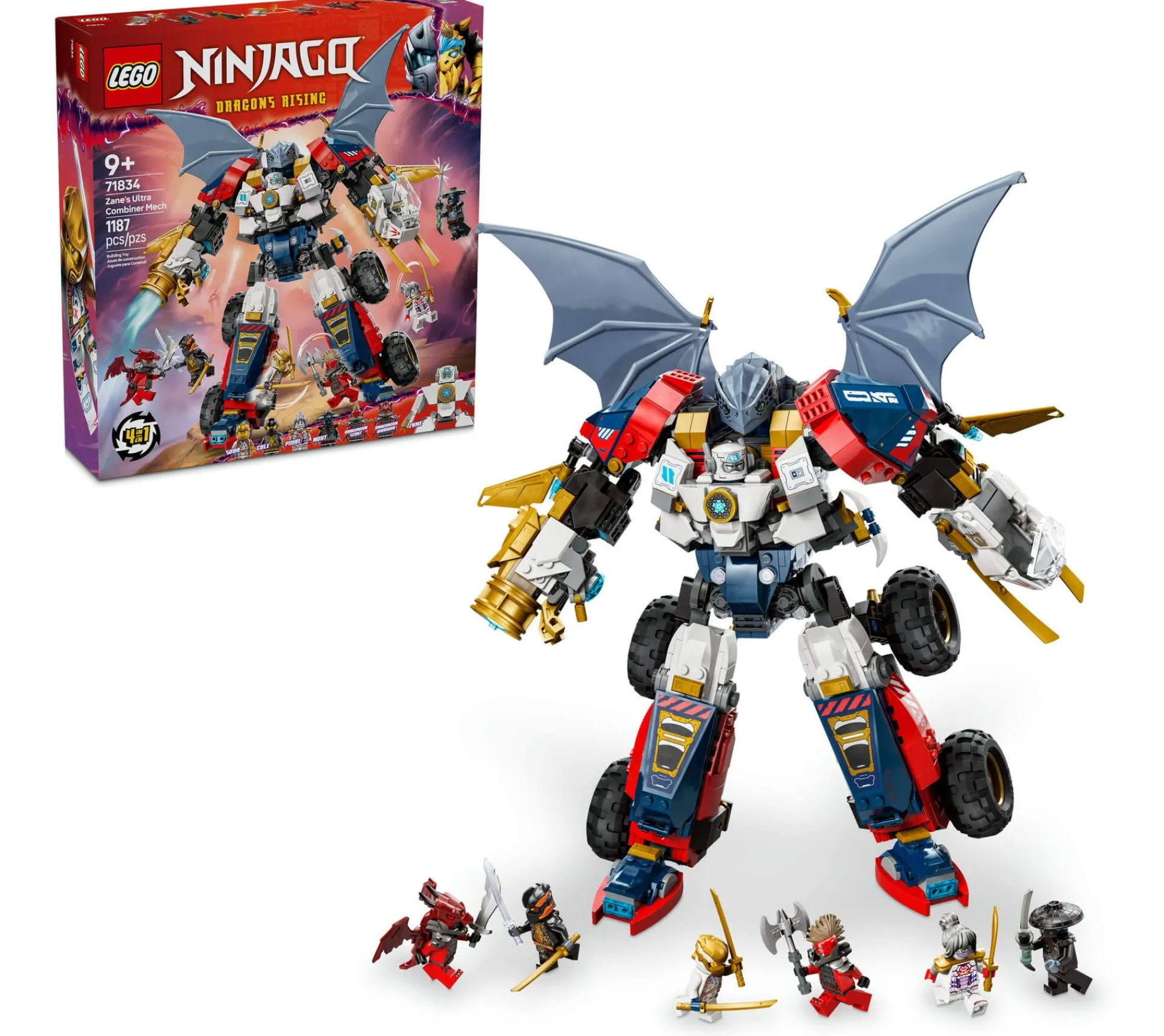 ToyHouse LEGO NINJAGO Zane’s Ultra Combiner Mech 4-in-1 Building Set 71834* Lego Ninjago|Lego Shop