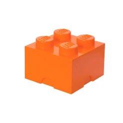 Flat River Group LEGO Room Copenhagen Bright Orange Storage Brick 4 - Stackable Organizer* Tables, Storage & Accessories|Lego Shop
