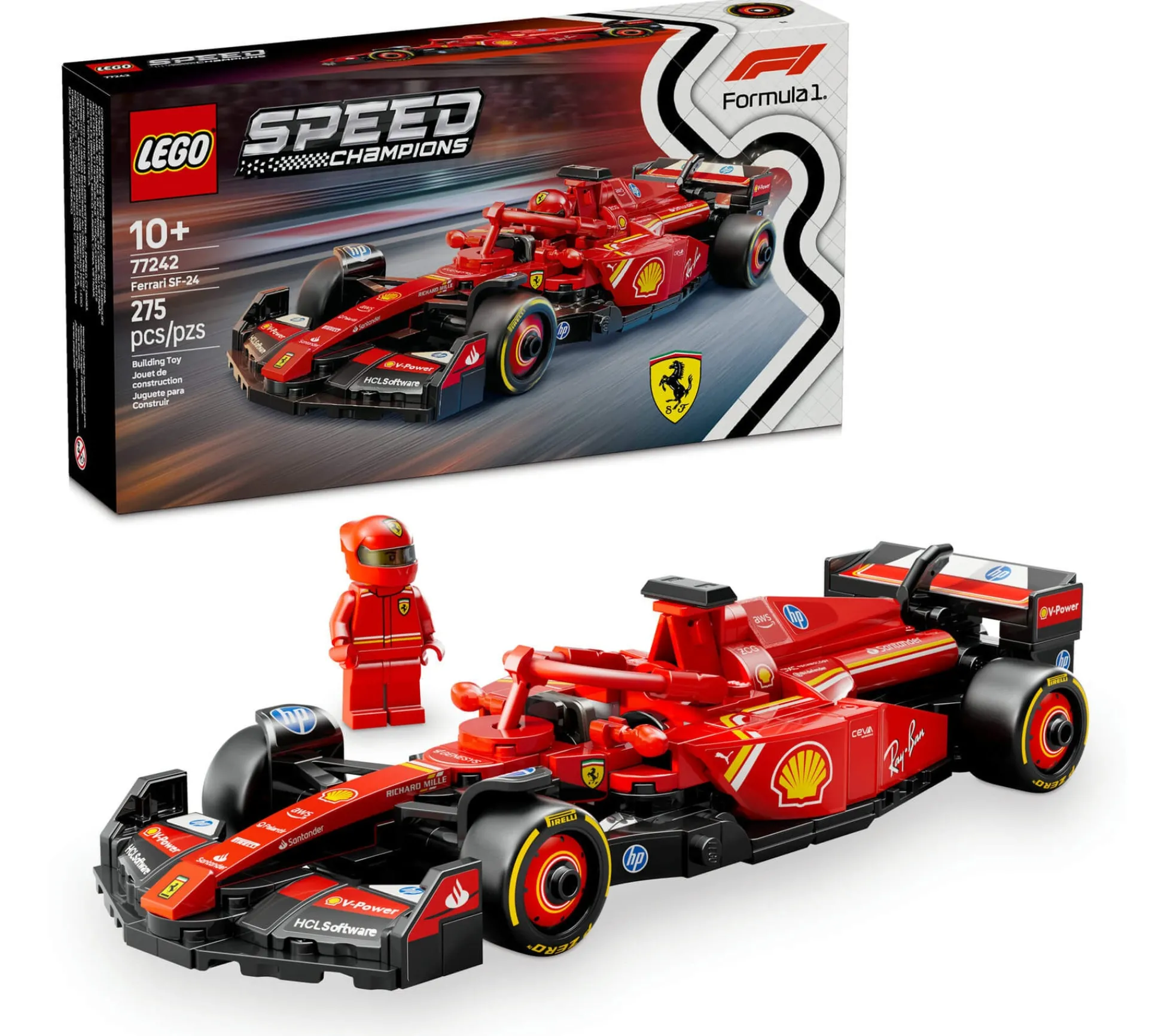 ToyHouse LEGO Speed Champions Ferrari SF-24 F1 Race Car Driver Set 77242 - 275 Pieces* Lego Speed Champions|Lego Shop