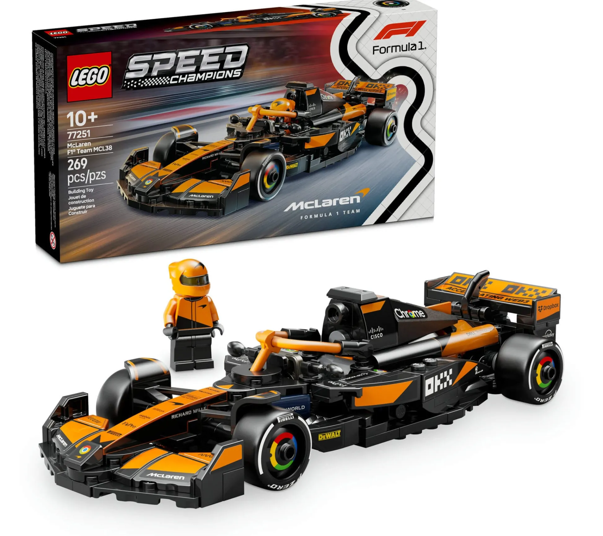 ToyHouse LEGO Speed Champions McLaren F1 Team MCL38 Race Car 269-Piece Set* Lego Speed Champions|Lego Shop