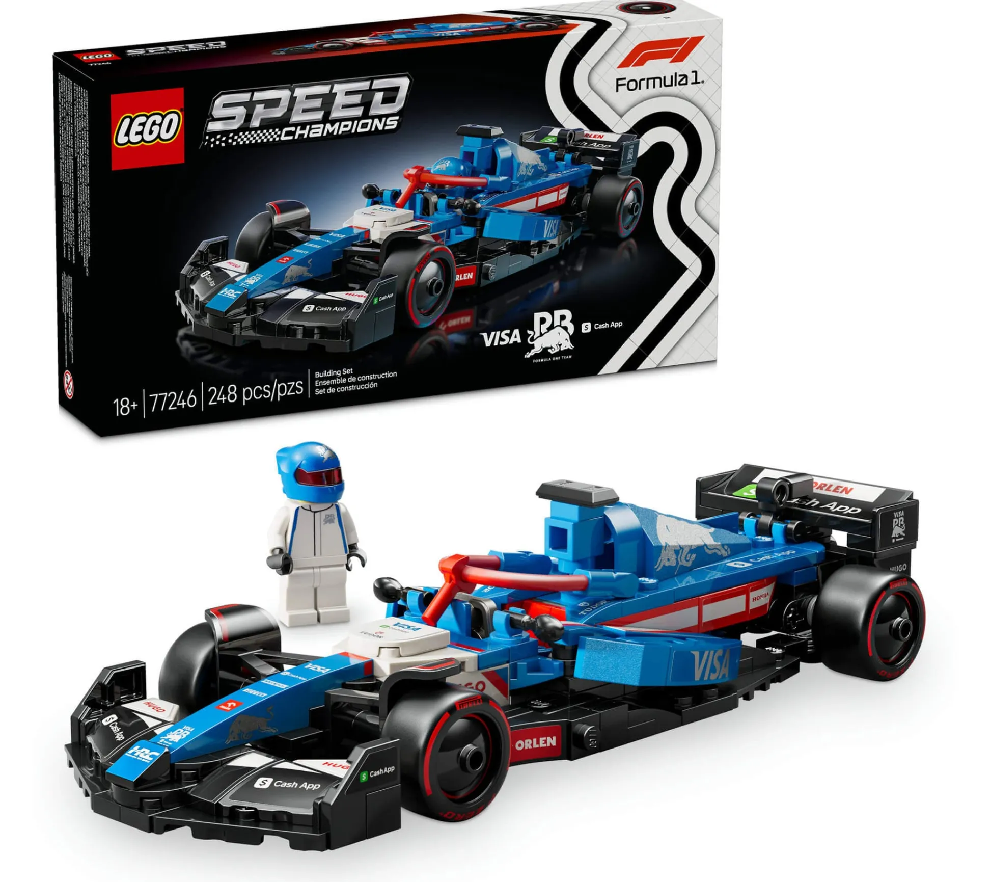 ToyHouse LEGO Speed Champions Visa Cash App RB VCARB 01 F1 Race Car Kit - 248 Pieces* Lego Speed Champions|Lego Shop