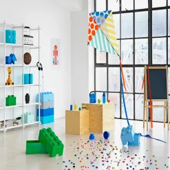 Flat River Group LEGO Storage Brick 8 - Bright Blue Stackable Organizer* Lego Shop|Tables, Storage & Accessories