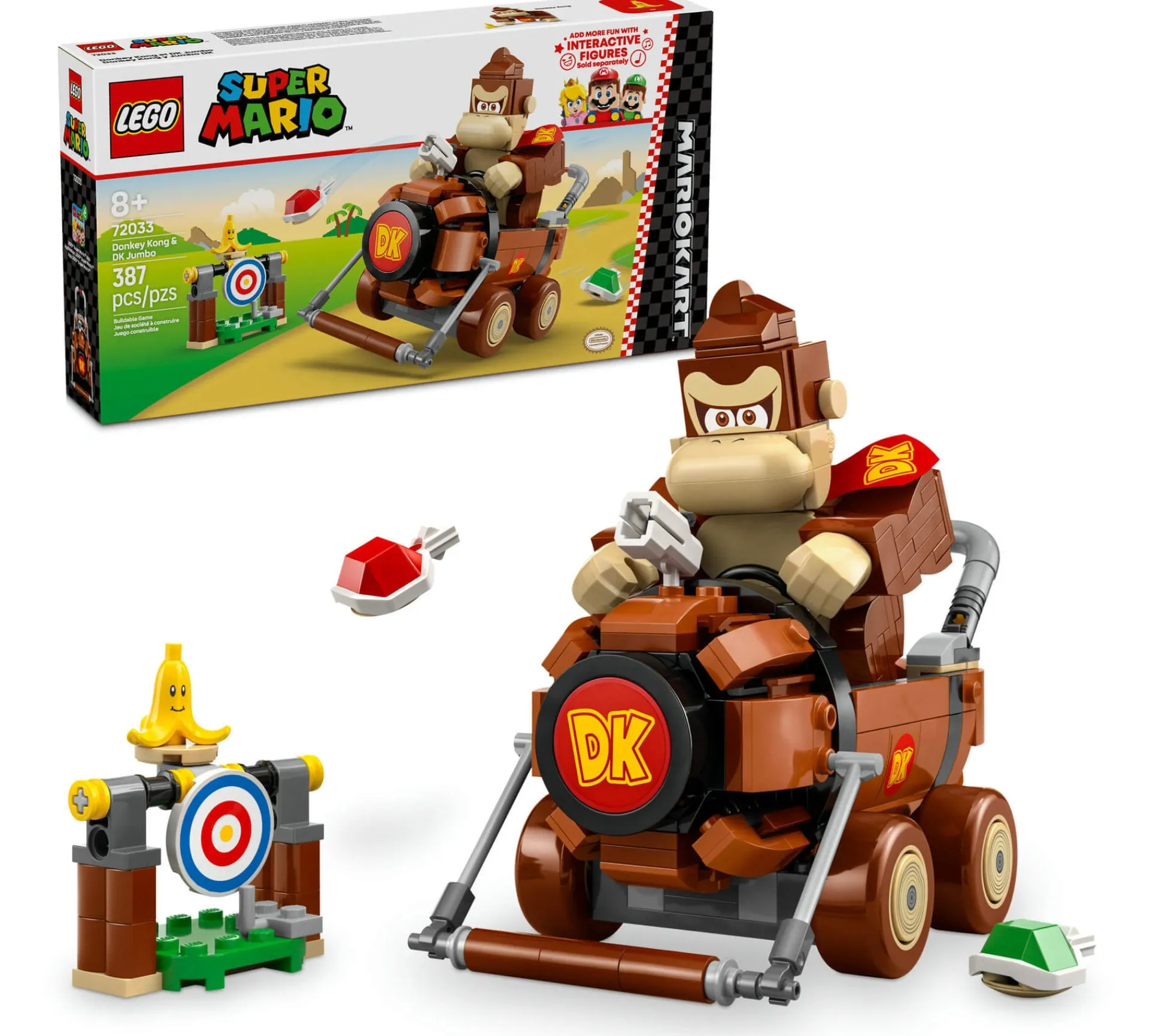 ToyHouse LEGO Super Mario: Mario Kart Donkey Kong & DK Jumbo 387-Piece Racing Set* Lego Super Mario|Lego Shop