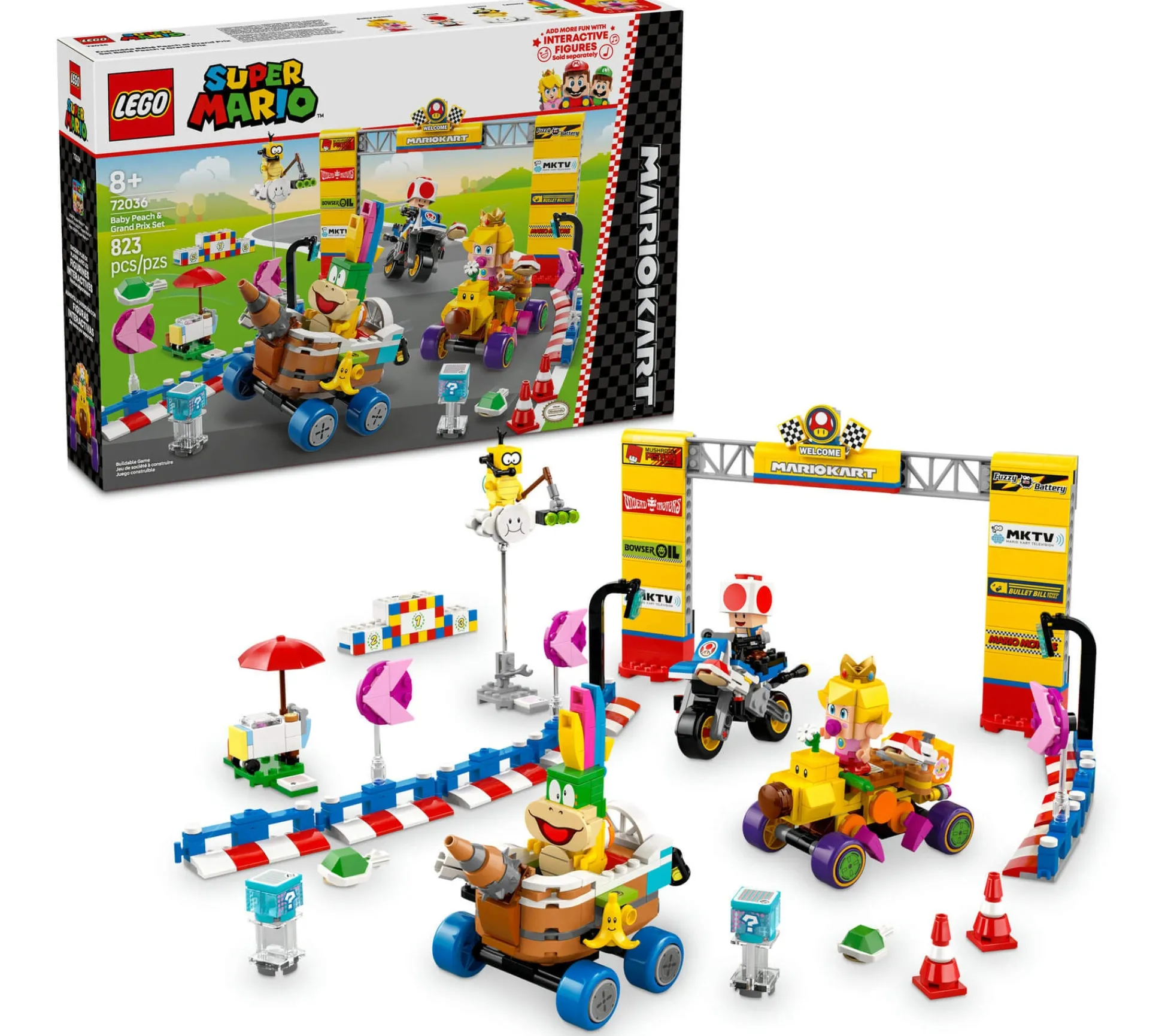 ToyHouse LEGO Super Mario: Mario Kart - Baby Peach Grand Prix Set 823pc Racing Toy* Lego Super Mario|Lego Shop