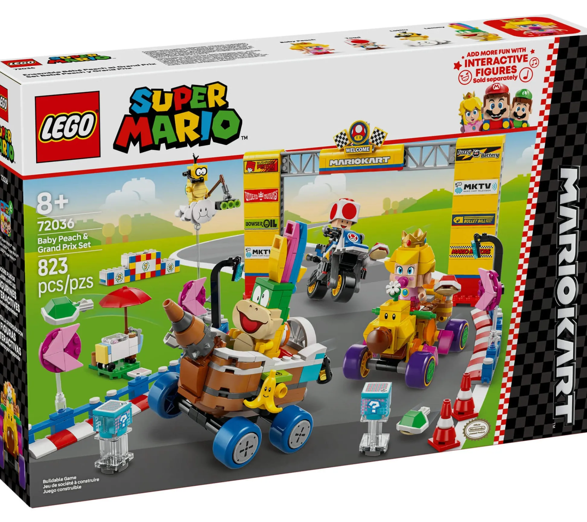 ToyHouse LEGO Super Mario: Mario Kart - Baby Peach Grand Prix Set 823pc Racing Toy* Lego Super Mario|Lego Shop
