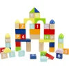 Flat River Group LEO & FRIENDS Count & Spell Building Block Set - 50 Colorful Wooden Pieces* Wood & Jumbo Blocks