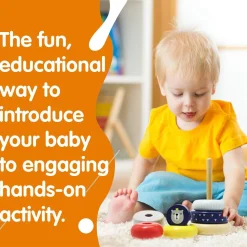 Flat River Group LEO & FRIENDS Montessori-Approved Wooden Stacking Rings - Benny The Bear* Blocks, Sorting & Stacking Toys
