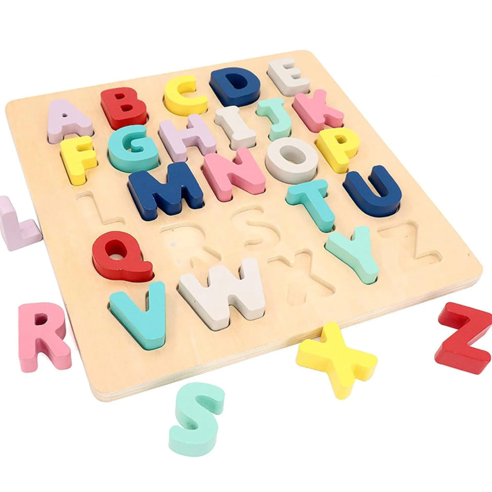 Flat River Group LEO & FRIENDS Wooden Chunky Alphabet Puzzle - 27 Piece Set* Preschool Education Toys & Activities|Puzzles