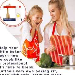 Flat River Group LEO & FRIENDS Wooden Mixer Set - 9pc Make-A-Cake Kit* Kitchens & Play Food|Dress Up