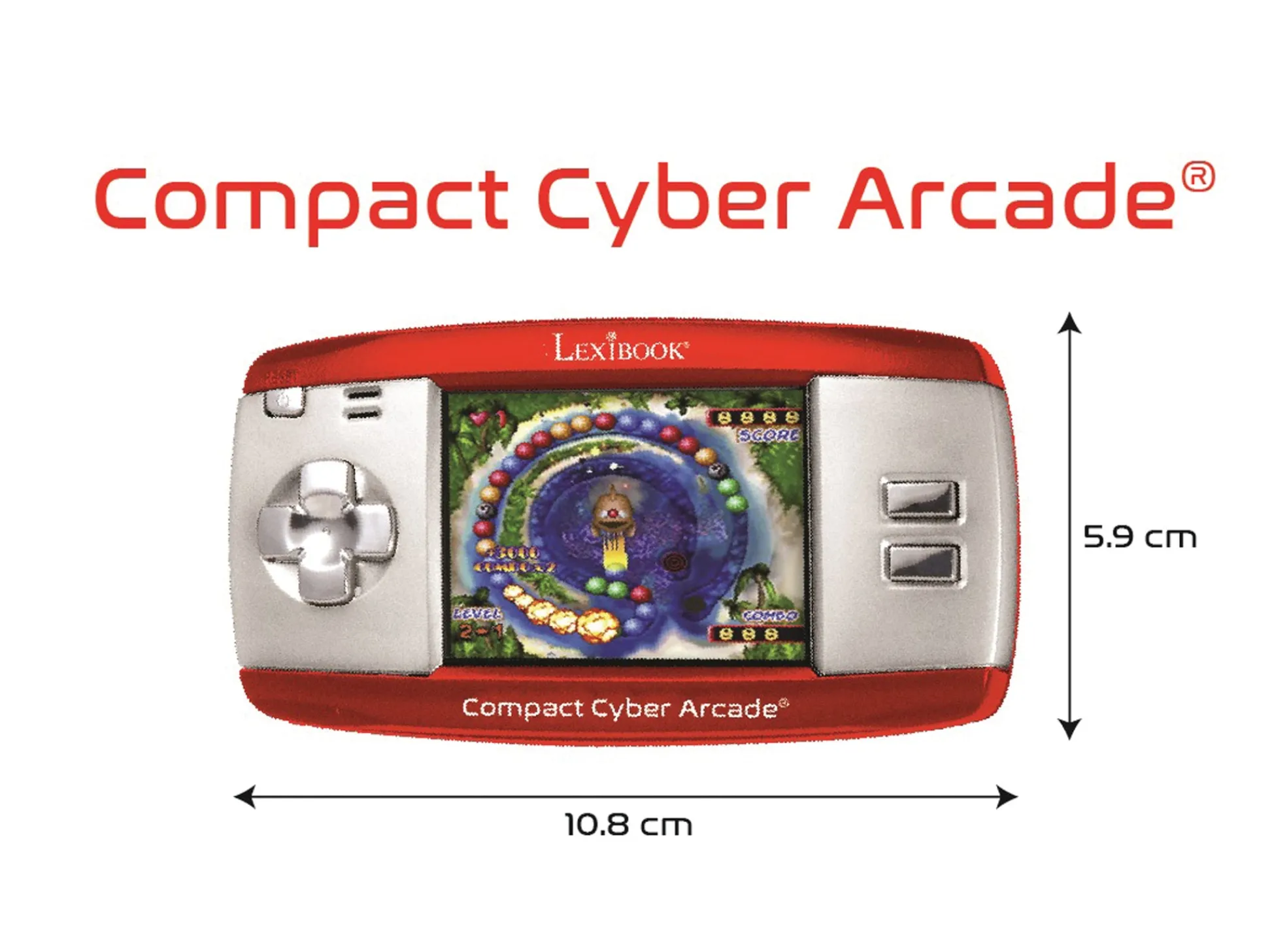 Lexibook Compact Cyber Arcade with 250 Games, Multi-Color Edition* Electronics