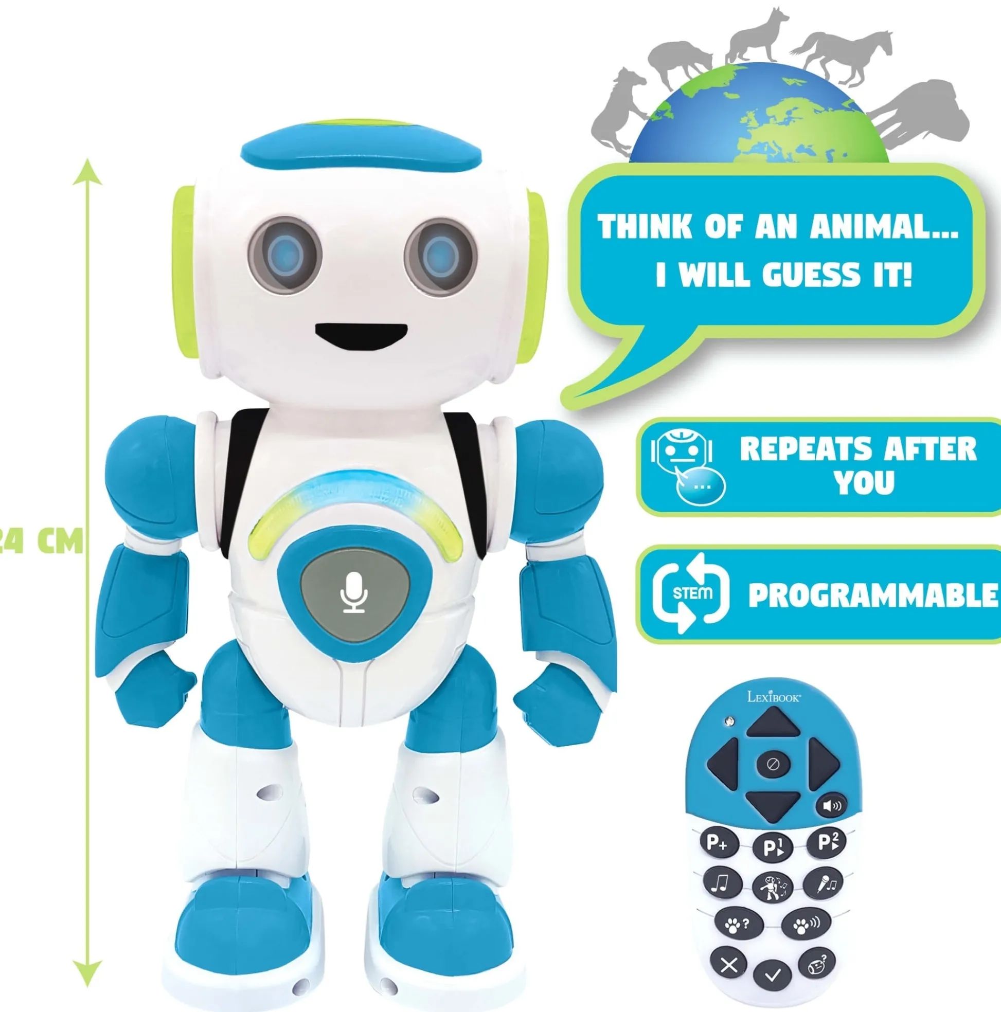 Lexibook POWERMAN Jr. - Interactive STEM Robot with Educational Games* Robotics & Coding