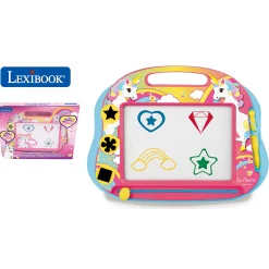 Lexibook Unicorn Themed Magnetic Multicolor Drawing Board - Creative Toy* Drawing, Color & Painting