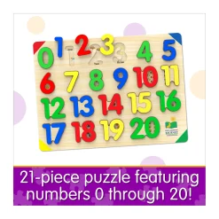 AreYouGame Lift & Learn Colorful Numbers Tray Puzzle - 21 pcs* Puzzles